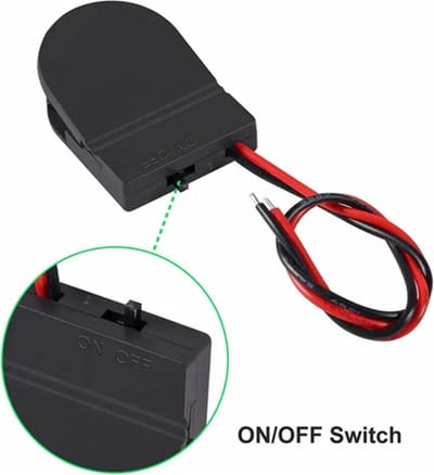 Batterij houder 1x CR2032 met aan/uit knop