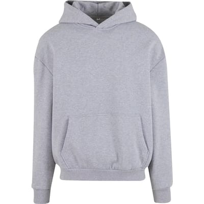 Build Your Brand - Ultra Heavy Oversized Hoodie - Heather Grey maat XS