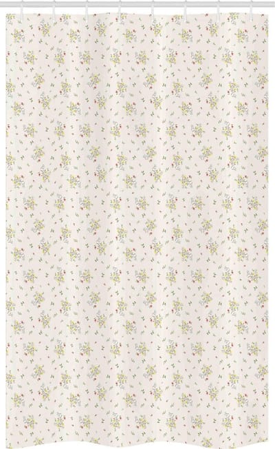 ABAKUHAUS Douchegordijn – Bloemenpatroon – Multicolor 120x180 cm – waterafstotend