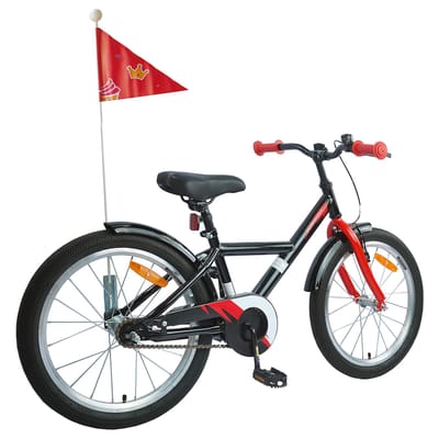 vidaXL - Kinderfiets - 18 - Inch - voor - 5-7 - jaar - oud - Zwart