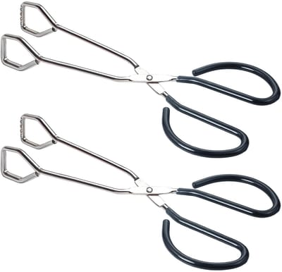 25 cm lange, robuuste roestvrijstalen keukenschaar/tang, 2-delige set