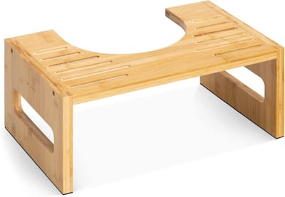 Bamboe toiletkruk voor volwassenen voor een betere hurkhouding - Antislip WC-kruk