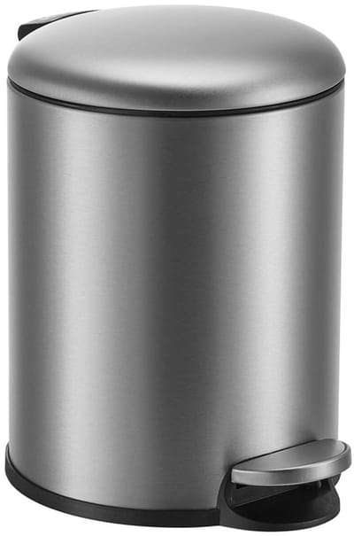 Prullenbak 5 Liter met Soft-close Deksel - Compacte RVS Pedaalemmer voor Toilet en Badkamer