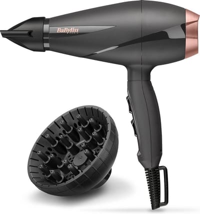 BaByliss Smooth Pro 2100 Föhn 6709DE - Fohn met diffuser en blaasmond - Haardroger - Professionele AC-Motor - 2100 Watt - Coolshot