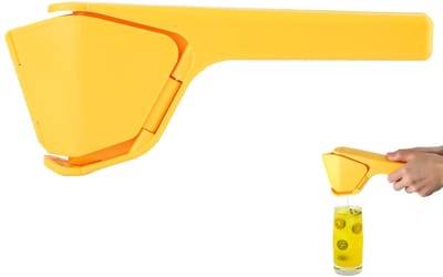 Dailygoods- Citroenpers Handmatig - Opvouwbaar - Draagbaar - Citruspers - Geel - 25x10,5x3,8cm