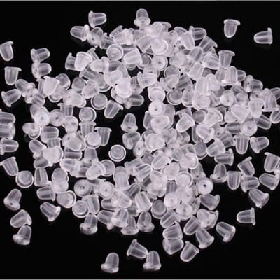 WiseGoods - Oorbel Stopper - Oorbel Achterkant - Bullet Stopper - Veiligheid - Siliconen - Sieraden - Asseccoires - 100 stuks