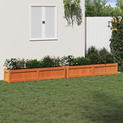 vidaXL - Plantenbakken - 2 - st - cm - massief - grenenhout - wasbruin