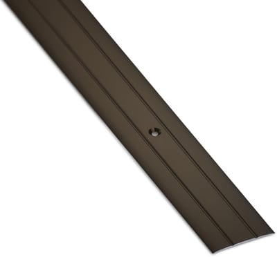 1 stuk SOTECH Aluminium Overgangsprofiel Cross plat vloerprofiel deur overgangrail Breedte 37 mm drempel geperforeerd Aluminium brons geanodiseerd Compensatieprofiel 100 cm