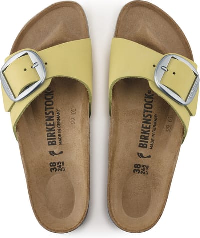 Birkenstock Madrid - maat 36 - Dames Slippers Popcorn Nubuck Big Buckle Narrow-fit
