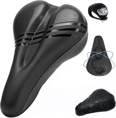 Fietszadelhoes Gel - Zadeldekje Comfort - Comfortabel Fietsen - Extra Zachte Vulling - 28.5x18.5 cm - Zwart