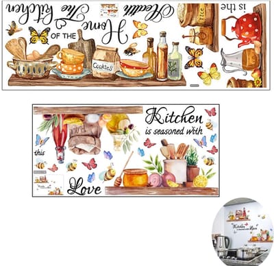 Waterbestendige keukenstickers - PVC - pack 2
