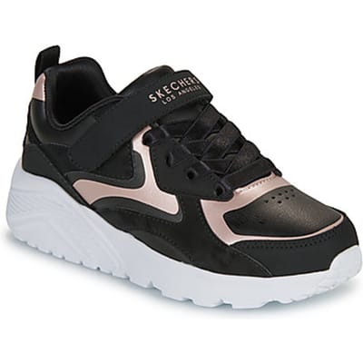 Skechers klittenbandschoen 310380L BKRG Uno Lite Metallic Burst Zwart Rose Goud