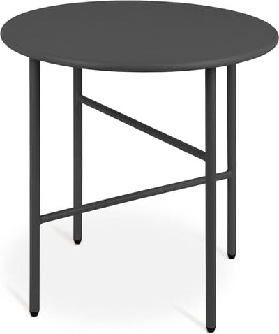 Ronde bijzettafel - Tuintafel balkontafel - Buiten en binnen - Kras en roestbestendig - Ø 44 cm - Zwart