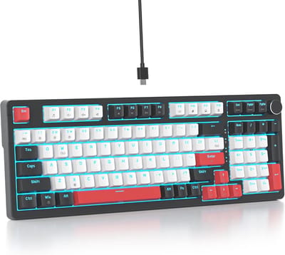 96% Romig Klinkend Mechanisch Toetsenbord met RGB Achtergrondverlichting en Numeriek Toetsenblok
