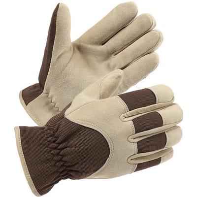 Gants d'hiver chauds en cuir de cerf avec doublure en velours épais, antidérapants, résistants à l'usure, pour extérieur, pelle, stockage à froid, protection contre le froid, gants de travail XL
