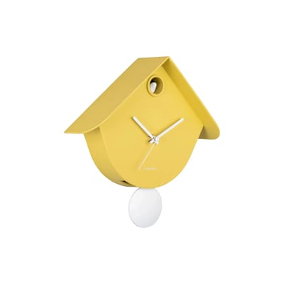 Karlsson Wandklok Cool Retro - Goudgeel - 7.5x25.5x25.8cm - Wandklok Modern