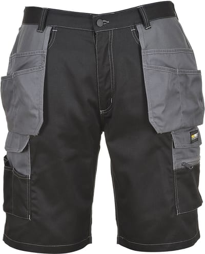 Portwest Granite Holster Korte Broek KS18 - Zwart/Grijs - L