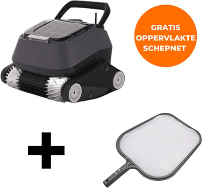 Interline zwembadrobot Walking Catfish - Zwembadrobot - Zwembaden tot 10m x 5m - Reinigt de bodem en wand - Geschikt voor zoutwater zwembaden - Inclusief gratis oppervlakte schepnet