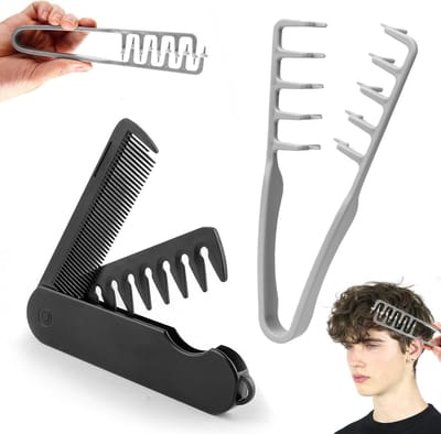 Comb met Brede Tanden voor Krullend Haar - 2 Stuks, 18cm - Haaraccessoires voor Mannen en Vrouwen