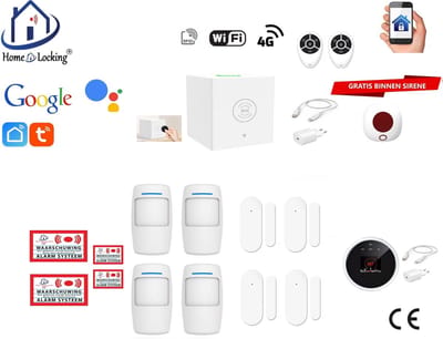 Draadloos beveiligingsbox werkt met wifi en met spraak gestuurde apps. ST01C-24
