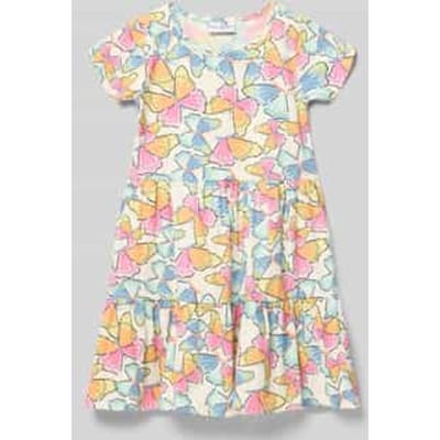 Jurk in laagjeslook met ronde hals