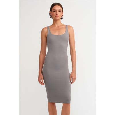 Mouwloze Bodycon Midi Jurk