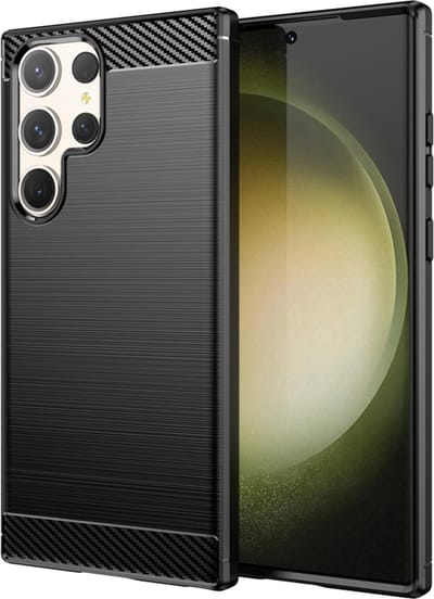 TPU Bescherm-Hoes Skin geschikt voor Samsung Galaxy S23 Ultra - Zwart