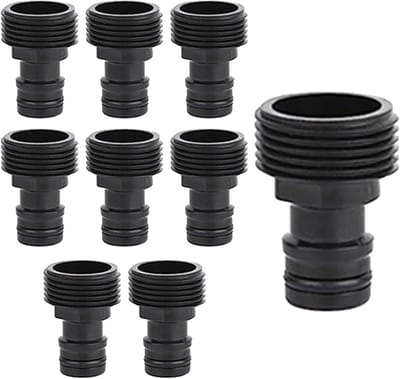 3/4 Inch Snelle Koppeling en 1/2 Inch Tuinslang Connector voor Kraan, Set van 8 Stuks voor Tuinonderhoud
