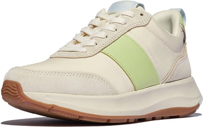 FitFlop FitFlop F-Mode Flow Sneaker - Nylon & Suede Mix GROEN - Maat 36