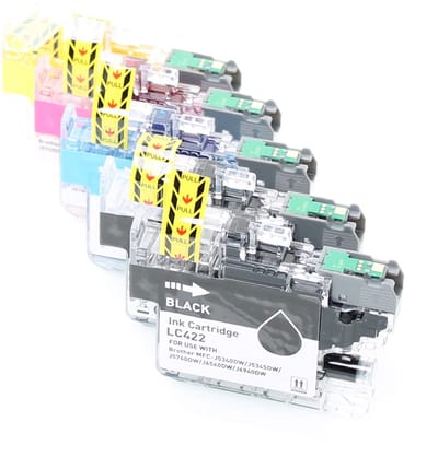 ABC huismerk set 5x inkt cartridge geschikt voor Brother LC422 geschikt voor MFC-J5340DW MFC-J5345DW MFC-J5740DW MFC-J6540DW MFC-J6940DW