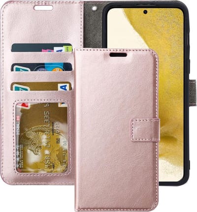 Portemonnee Book Case Hoesje Geschikt voor: Samsung Galaxy S21 FE - rosegoud