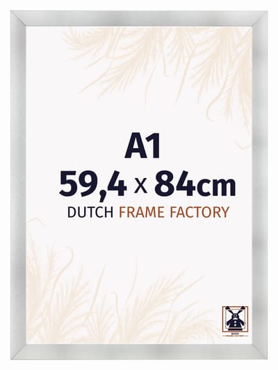 Fotolijst A1 59,4x84 cm - MDF - Aluminium Geborsteld - Praag