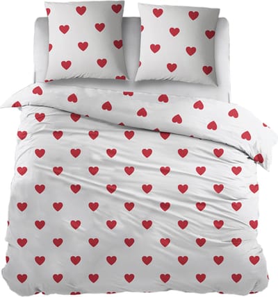 Snoozing Evi Dekbedovertrek - Eenpersoons - 140x200/220 cm - Rood
