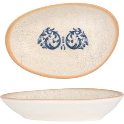 Bonna Serveerschaal - Viento - Porselein - 15x8.5 cm - set van 4