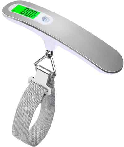 QIN® Bagageweegschaal - Weegschaal - Zilver - 16cm x 6cm x 4cm