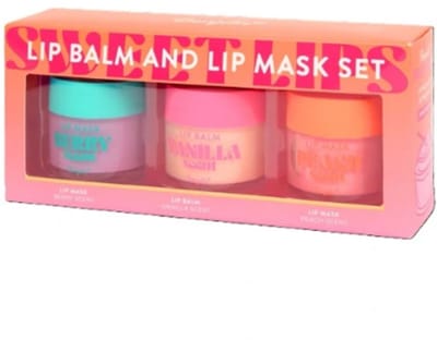 Bonjolie Sweet Lips - Lippenbalsem & Lipmasker set | 3x 20g - Berry, Vanille & Peach | Beauty Geschenkset