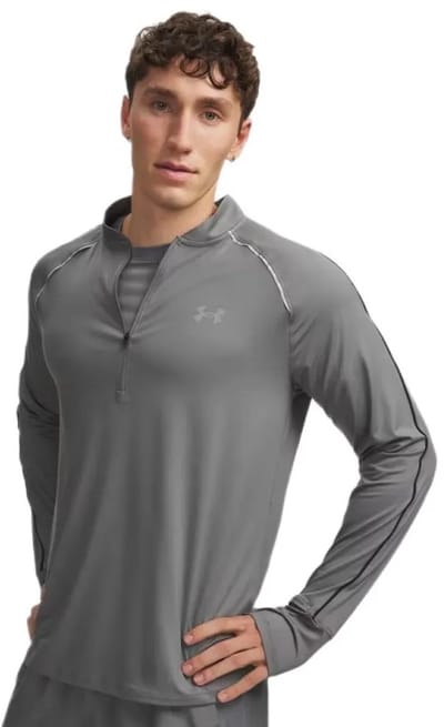 Under Armour Velociti Sweatshirt Met Halve Rits Grijs L Man