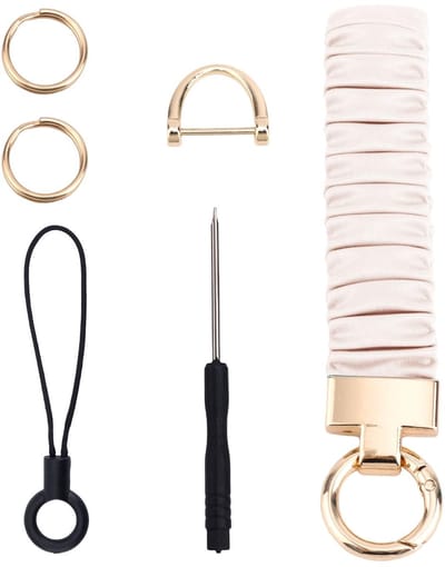 Dailygoods- Sleutelhanger Polsbandje - Rekbare Lanyard - 3 Ringen - Mobiele Telefoonriem - Schroevendraaier - Duurzaam Katoen