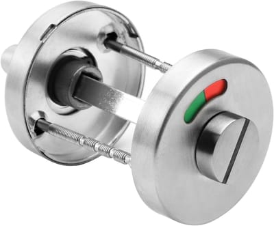Dailygoods - Wc-rozet - Beleggsindicator - Modern ontwerp - Zilver - Roestvrij staal - Geschikt voor badkamer - Hoogwaardige kwaliteit