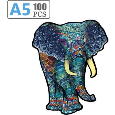 Kleurrijke Olifant Konijn Vlinder Houten Puzzel 3D DIY Spel Cadeau voor Volwassenen Kinderen Educatief Speelgoed Vormenbord Set