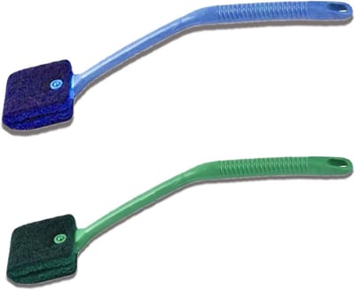 Dubbele Sided Spons Schoonmaakborstel voor Aquariums, Zwembaden en Ramen - 2 Stuks, Effectieve Reiniging en Onderhoud van Glasoppervlakken