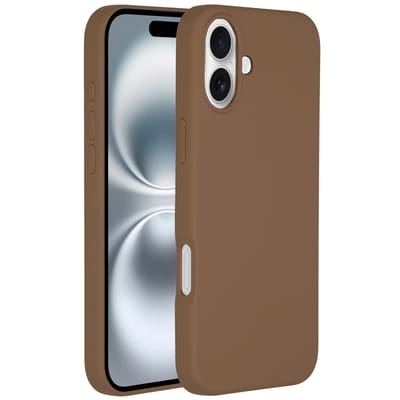 Accezz Hoesje - Geschikt voor Apple iPhone 16 Plus - Liquid Silicone Backcover geschikt voor MagSafe - Lichtbruin