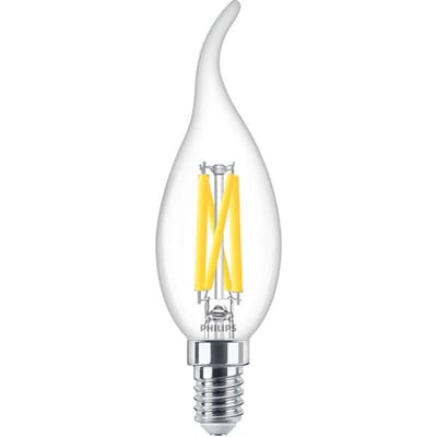 Philips MASTER LED E14 Gebogen-tip Kaars Filament Helder 3.4W 470lm - 922-927 Dim To Warm | Beste Kleurweergave - Dimbaar - Vervangt 40W