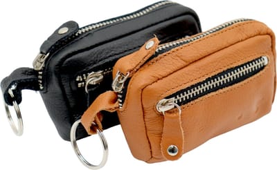 Safekeepers Sleuteletui - 3 Stuks - Sleuteltasje Leren - Heren & Dames - Zwart, Bruin en Cognac