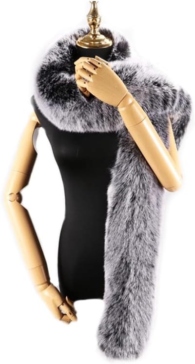 Lange Faux Fur Sjaal voor Dames van 180 cm - Warme Winter Sjaal, Bruidsstola en Avondmode Accessoire