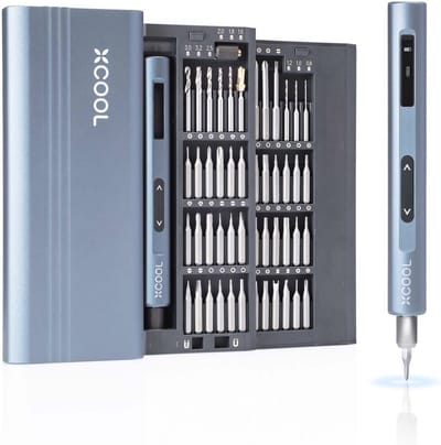 Mini Elektrische Schroevendraaier 52-in-1 - Precisie Tool met 400 tpm, 48 Boren en LED Verlichting