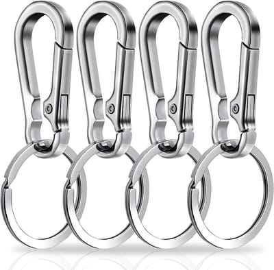 Duurzame Carabiner Sleutelhanger van Zinklegering met Snelle Ontgrendelingsclips voor Sleutels en Accessoires voor Mannen