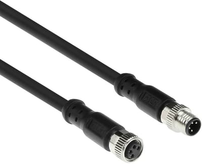 ACT Industrial 1,50 meter Sensor kabel M8A 4-polig male naar M8A 4-polig female, Ultraflex Xtreme TPE kabel, afgeschermd