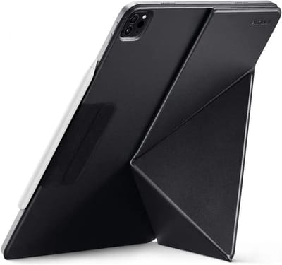 Pitaka MagEZ Folio hoesje 2 iPad Pro 13 (M4-M5) – Schakelt eenvoudig tussen landschap- en portretmodus – Verborgen potloodhouder voor veilige opslag – Automatische slaap/waak functie voor energiebesparing - Zwart