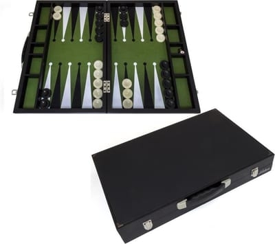 Backgammon Speelset van Hoge Kwaliteit - Tavla - Toernooi uitgave - TricTrac - 56 x 37 cm